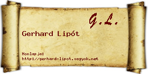 Gerhard Lipót névjegykártya